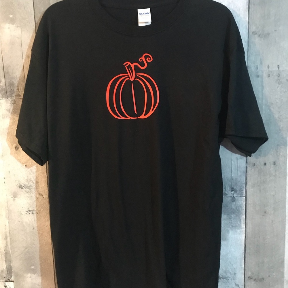 Cute Fall Halloween T- Shirt Orange Boho pumpkin